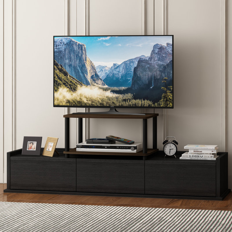 Meuble télé pour téléviseur de 24 po ou moins Asid, Noyer colombien/noir