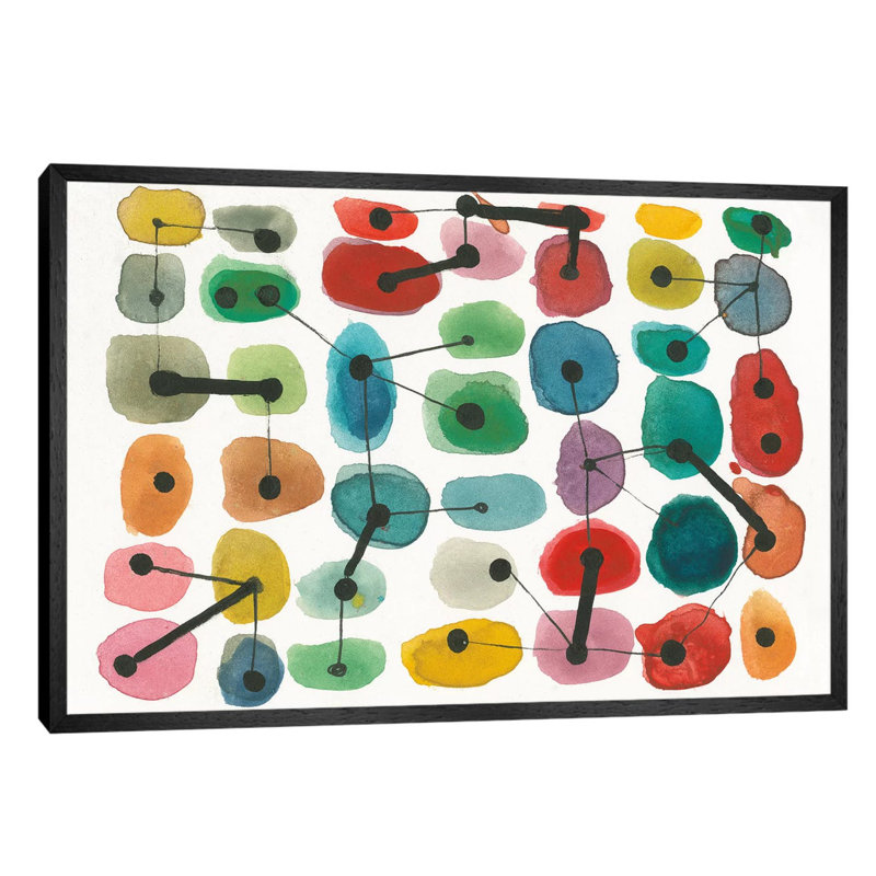 Mid Century II by Cheryl Warrick - Floater Frame Print on Canvas, 101.6 cm H x 66.04 cm W x 4.445 cm D, Black Floater Framed