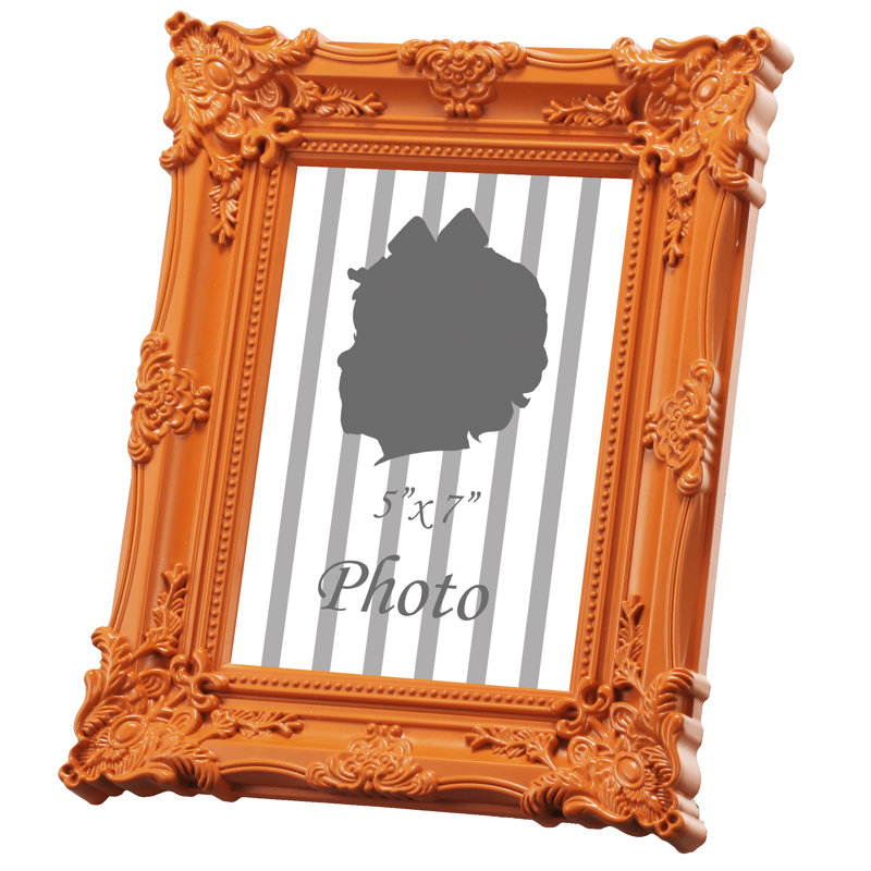 Cadre à photo Baroque, 5 po x 7 po, Orange