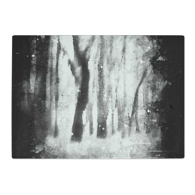 Tempered Glass Forest Blur Chopping Board, 20 cm x 28.5 cm