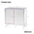 Cabinet with Slatted Grille Striped Door, Modern Style Cabinet, High-Quality MDF and Metal Leg