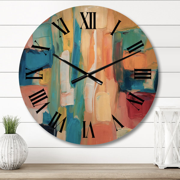 Bless international Renfrew Solid Wood Wall Clock | Wayfair