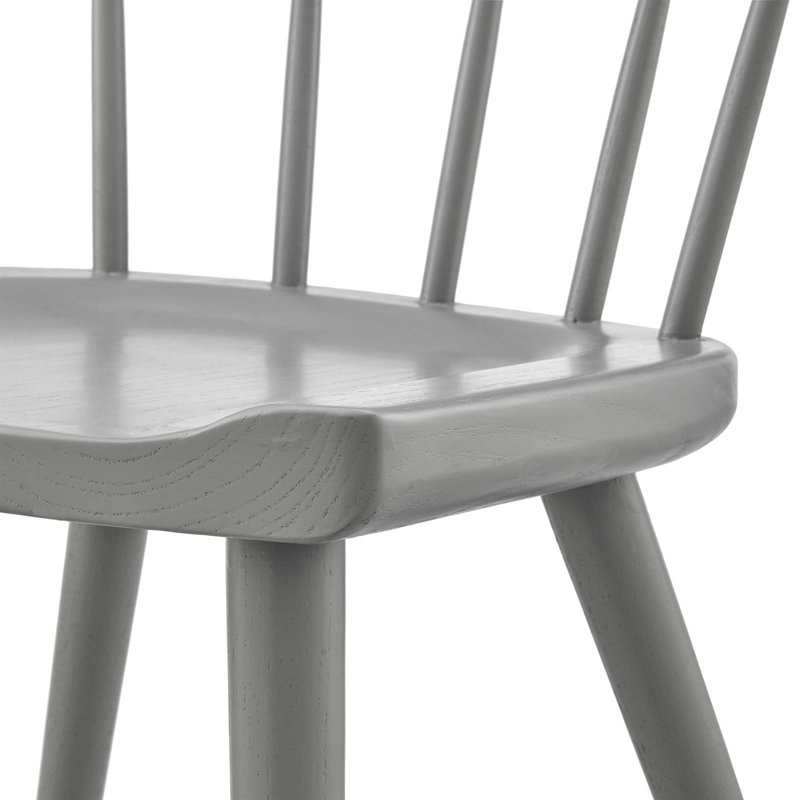 Light Gray Elm Wood Windsor Side Chair Set