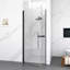 Porte de douche pivotante sans cadre l 32 po x H 72 po en verre mat noir mat avec verre trempé de 6 mm d'épaisseur (6 mm)