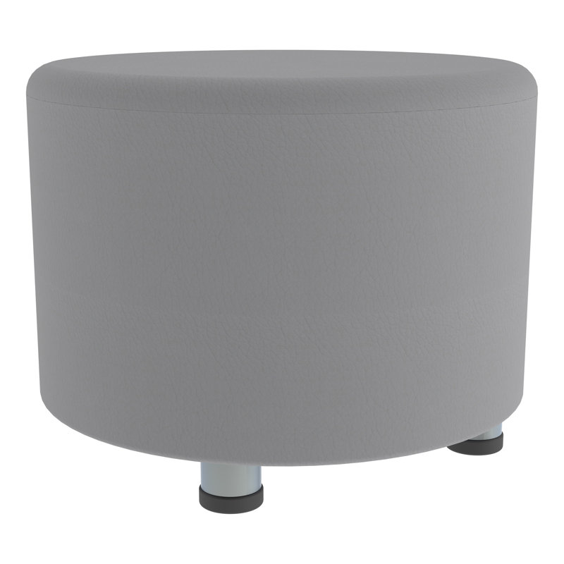 Tabouret cylindrique structuré en savoir plus, Rouge, H 14 po x l 18 po x P 18 po