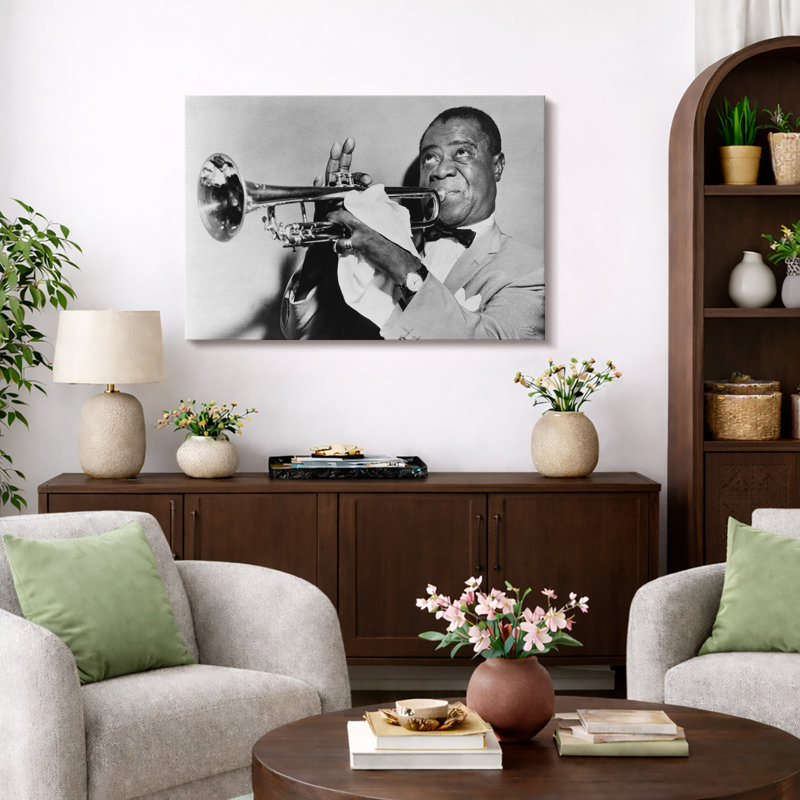 Louis Louis Jazz, H 24 po x l 36 po, Toile tendue
