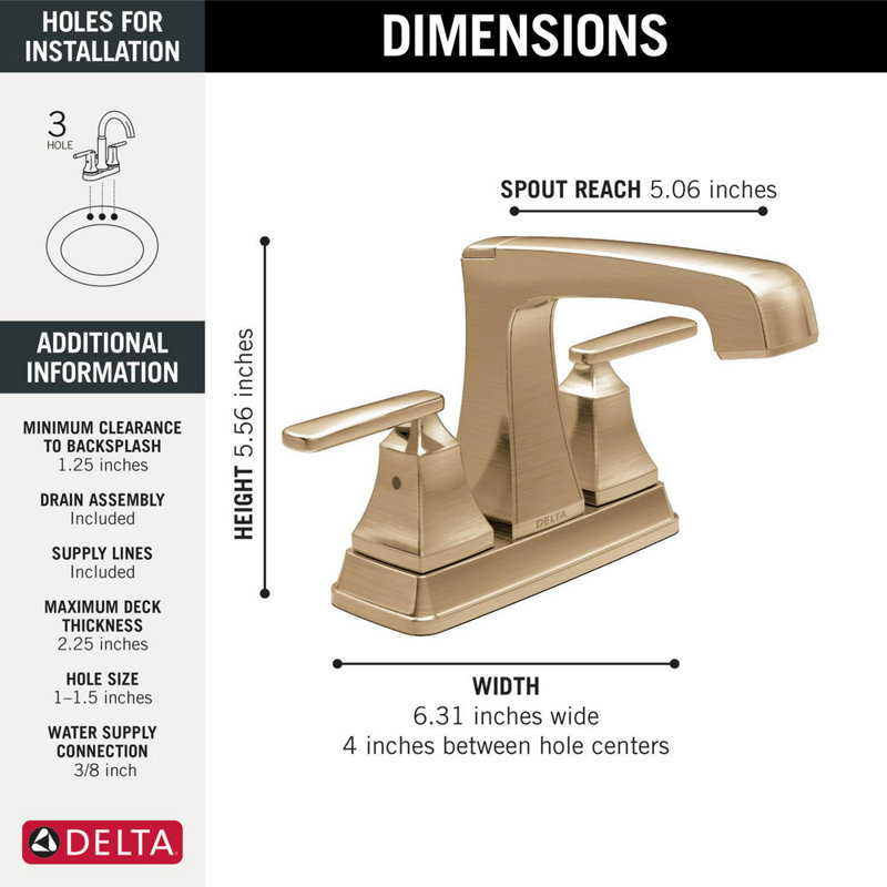 Robinet de salle de bain Ashlyn, Bronze champagne