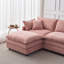 Canapés modulaires spacieux en chenille rose, confort moderne pour la maison