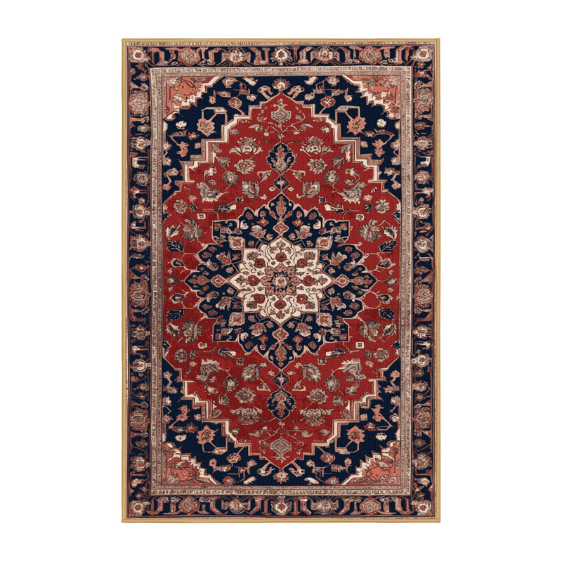 Tapis brun lavable à la machine, Rectangulaire 3 pi x 5 pi