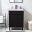 Ensemble de meuble-lavabo simple 24 po noir moderne