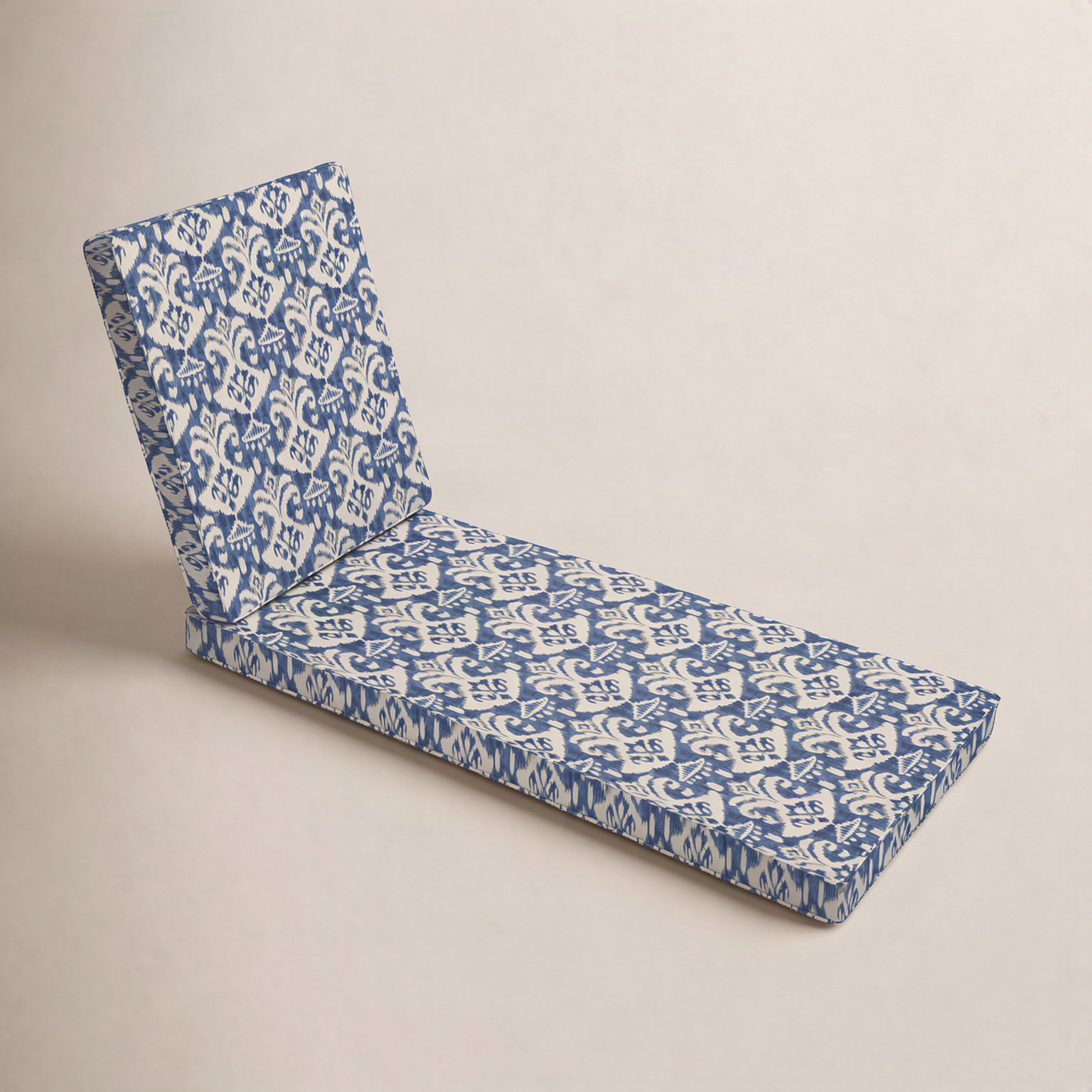 Seat and Back Cushion, 73" H x 24" W x 3" D, Blue
