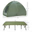 Lit de camp pliable pour 2 personnes avec tente, couvre-lit et matelas gonflable épais Outsunny