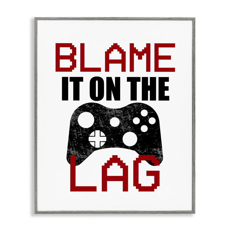 Giclée encadrée Blame It On The Lag, design par Kim Allen, H 14 po x l 11 po, Estampe numérique Farmhouse