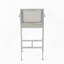 Tabourets 29,50 "avec structure en aluminium antirouille argenté, filet gris, ensemble de 2