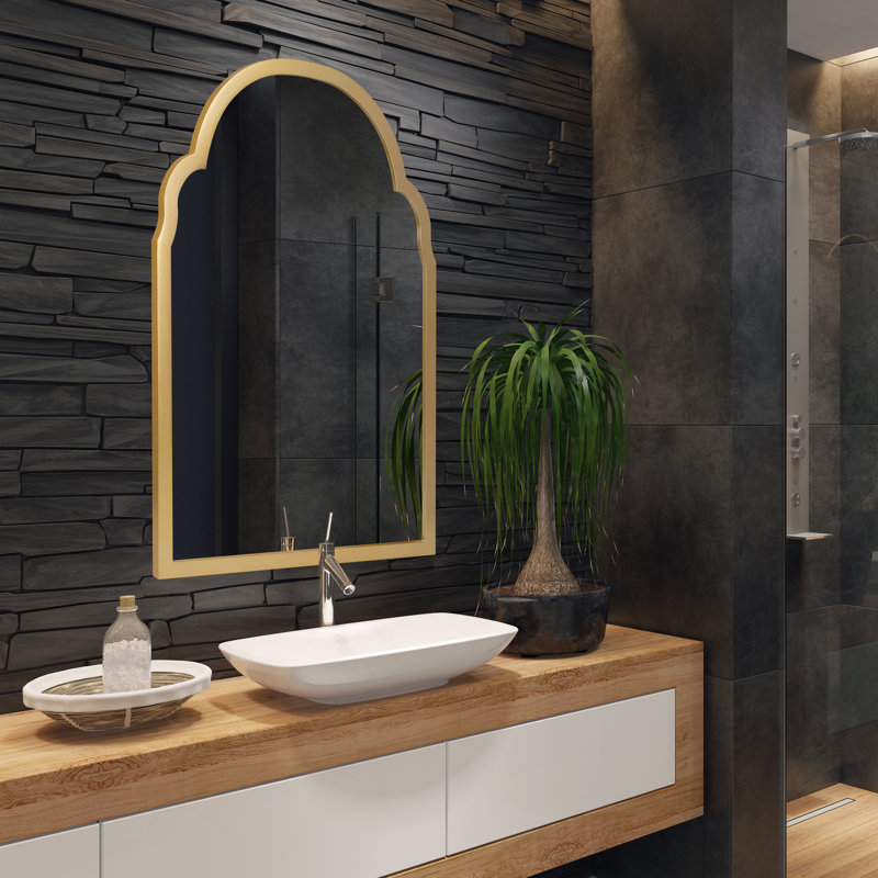 Wood Flat Wall Mirror