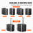 8U Rack Case Server Rack Cabinet 19 in Depth with ABS Construction Handle