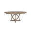 Table ronde extensible avec 4 chaises à dossier canne et porte en verre 6 pièces