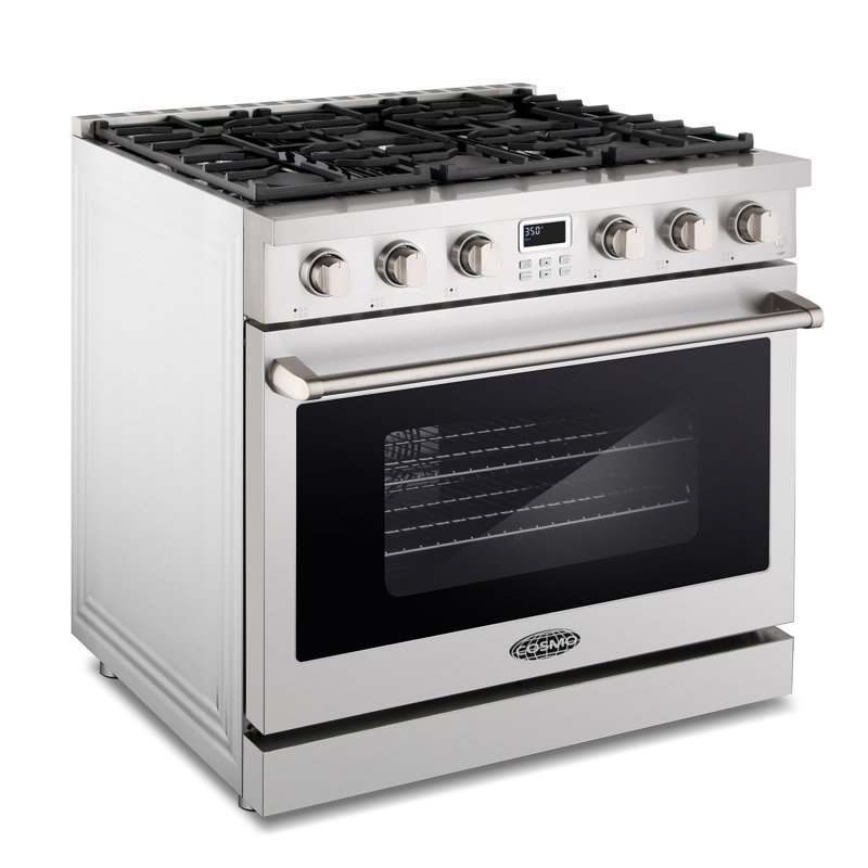 36" Stainless Steel Freestanding Gas Range with Convection Oven