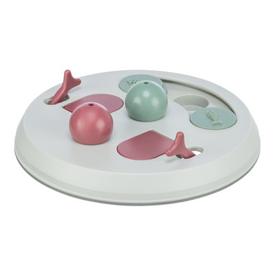 TRIXIE Flip Board Strategy Game for Cats, Puzzle Toy, Treat Dispenser, Interactive Play, Red
