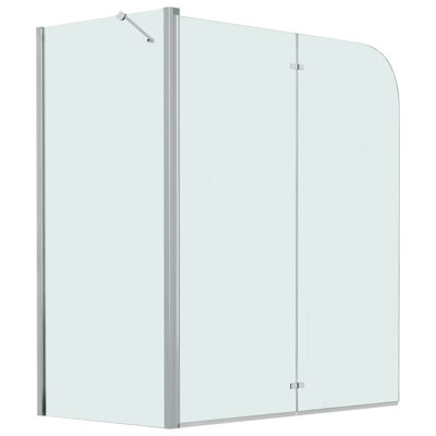 Jent 1300 mm H Folding / Bi-Fold Semi-Frameless Tub Door with Clear Glass