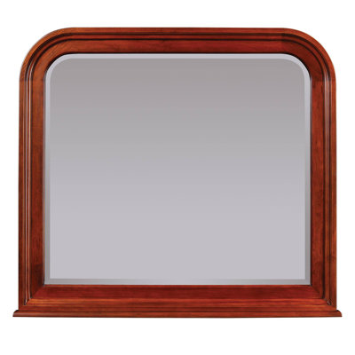Marseilles Arched Solid Wood Beveled Wall Mirror