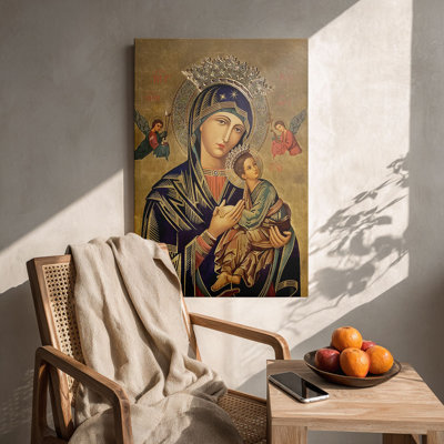 Cadre traditionnel tendu sur toile "Notre-Dame du Perpétuel Secours" traditionnel pour studio spirituel