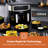 Geepas Vortex 9L Dual Basket Air Fryer Family-Sized 10-In-1 Digital Convection Air Fryer