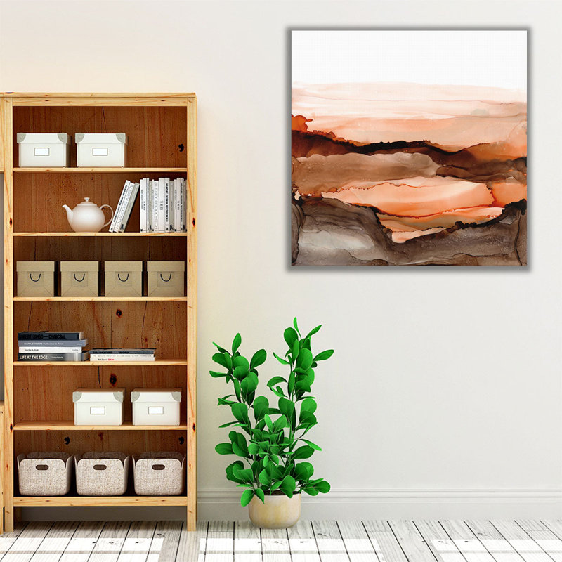 Orangescape II - reproduction d'art sur toile, H 24 po x l 24 po
