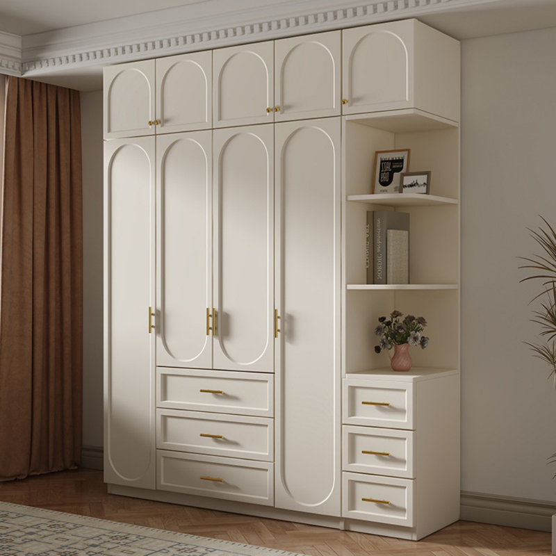 Garde-robe moderne simple de couleur unie, H 97,64 po x l 86,61 po x P 21,65 po
