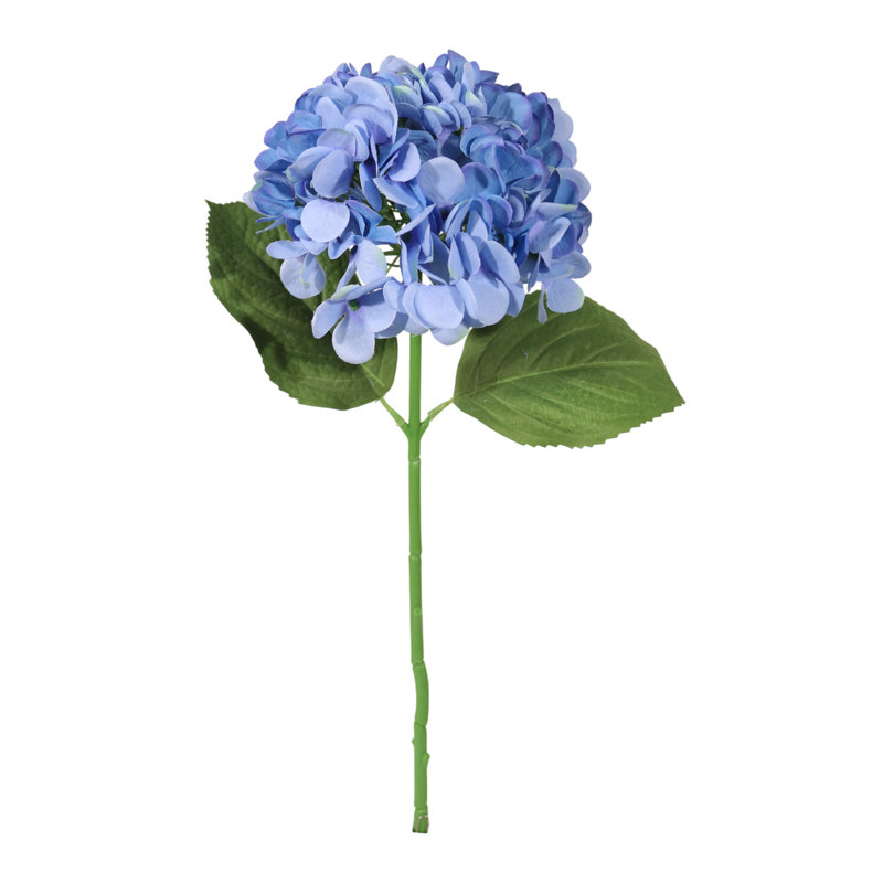 Tige d'hortensia bleue 18 po avec floraison de 7 po - 3 pièces