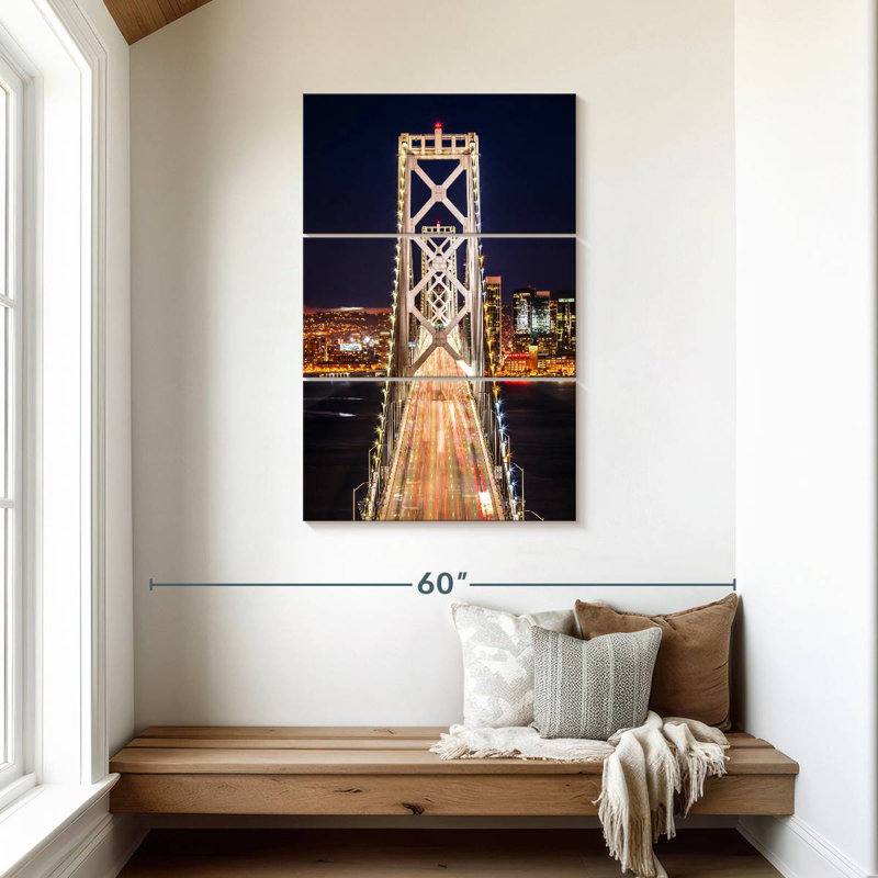 Lilie Bay Bridge Night Shine, 45" H x 28" W