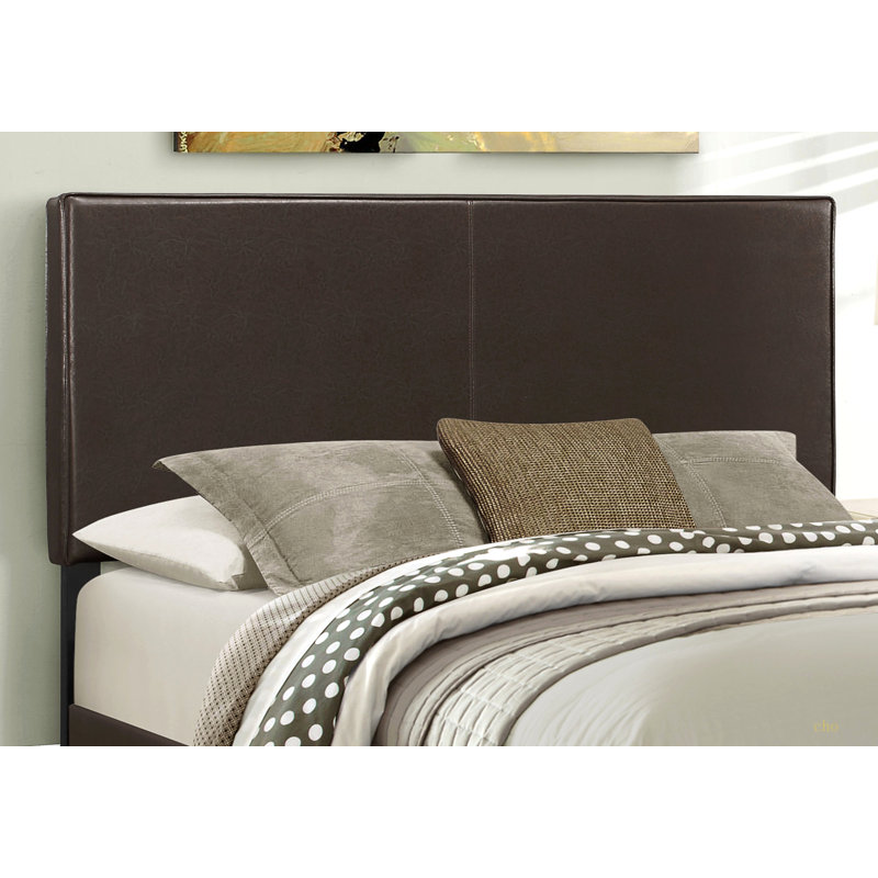 Lit, chambre à coucher, revêtement, aspect cuir, transitionnel, Brun, Grand