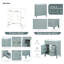 Base de meuble-lavabo moderne 30 po avec tiroirs et rangement fermé, armoire en bois d'hévéa massif et panneau de fibres à densité moyenne pour l'organisation de la salle de bain-554184053