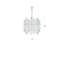 Luminaire suspendu géométrique simple 6 lumières