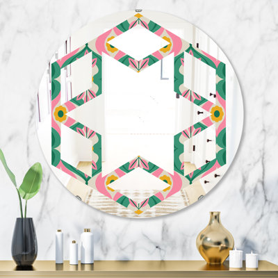 Motif avec miroir mural sans cadre Hexagon Star Cottage Americana