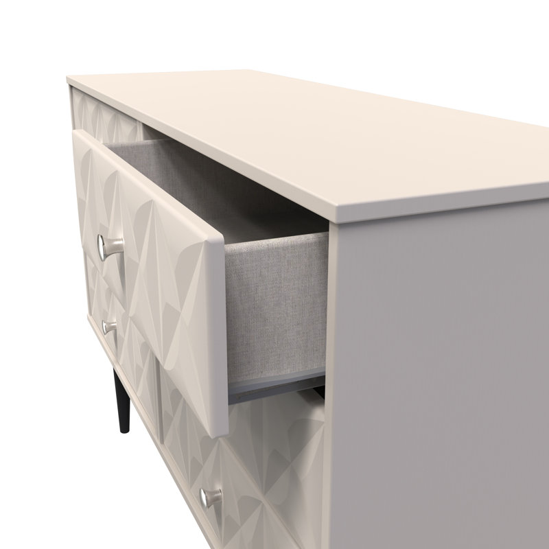 Fully Assembled Herwig 6 - Drawer Chest of Drawers, Kashmir Matt