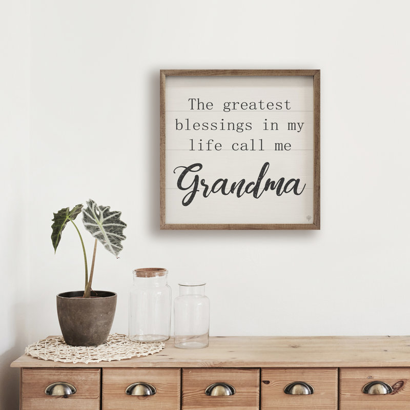 Call Me Grandma - blanc, L 16 po x H 16 po