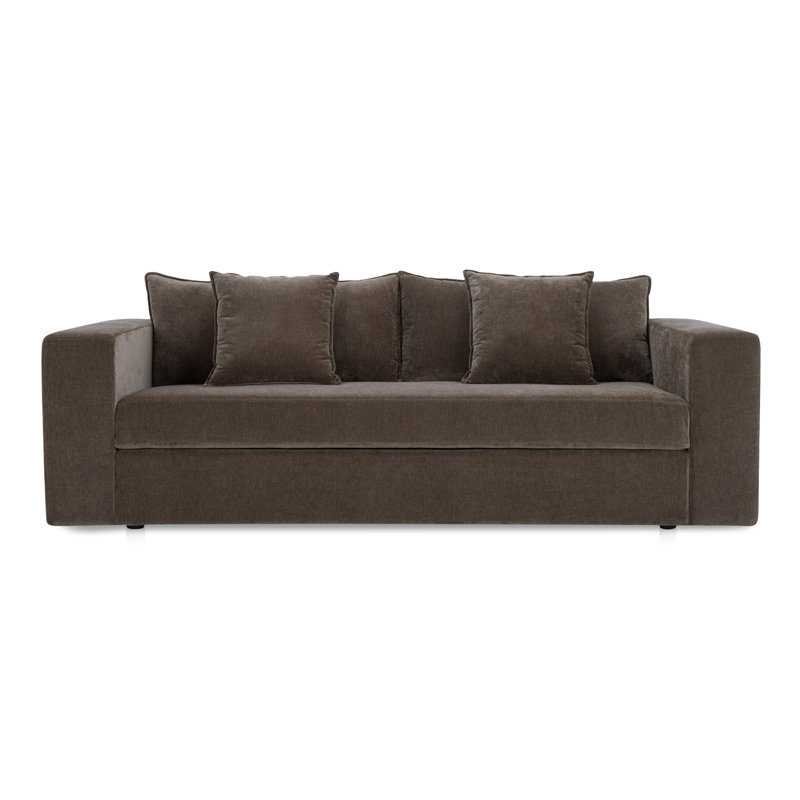 Canapé-lit Kiran, Velours gris anthracite