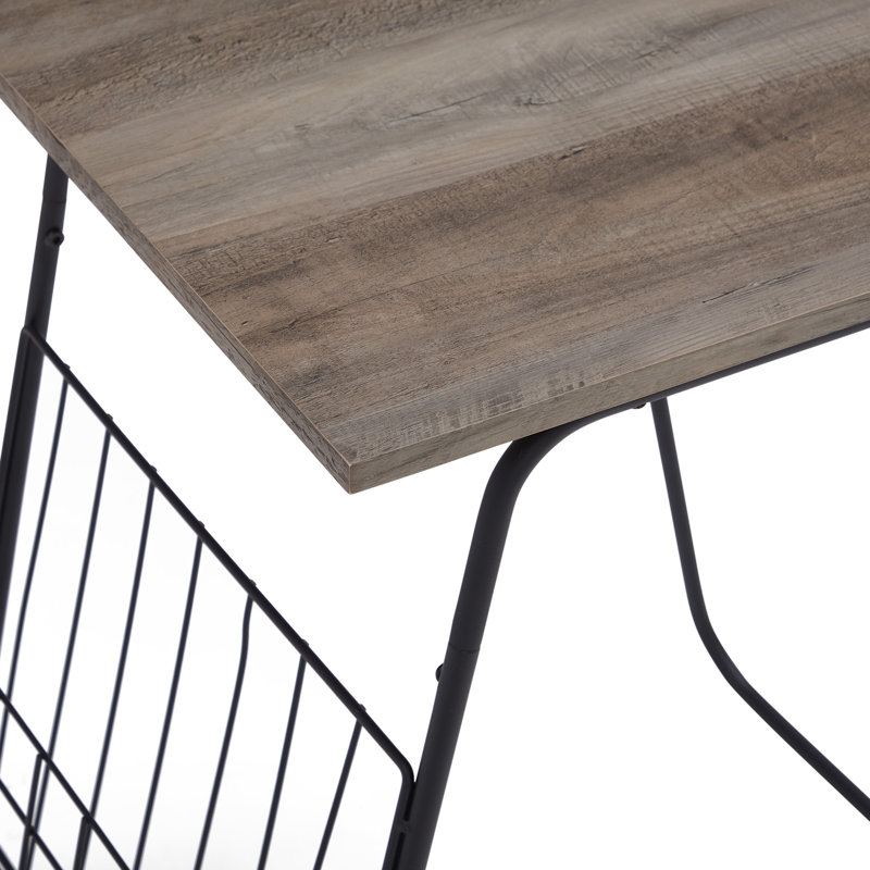 Table de bout Dalston, Noir, Gris délavé