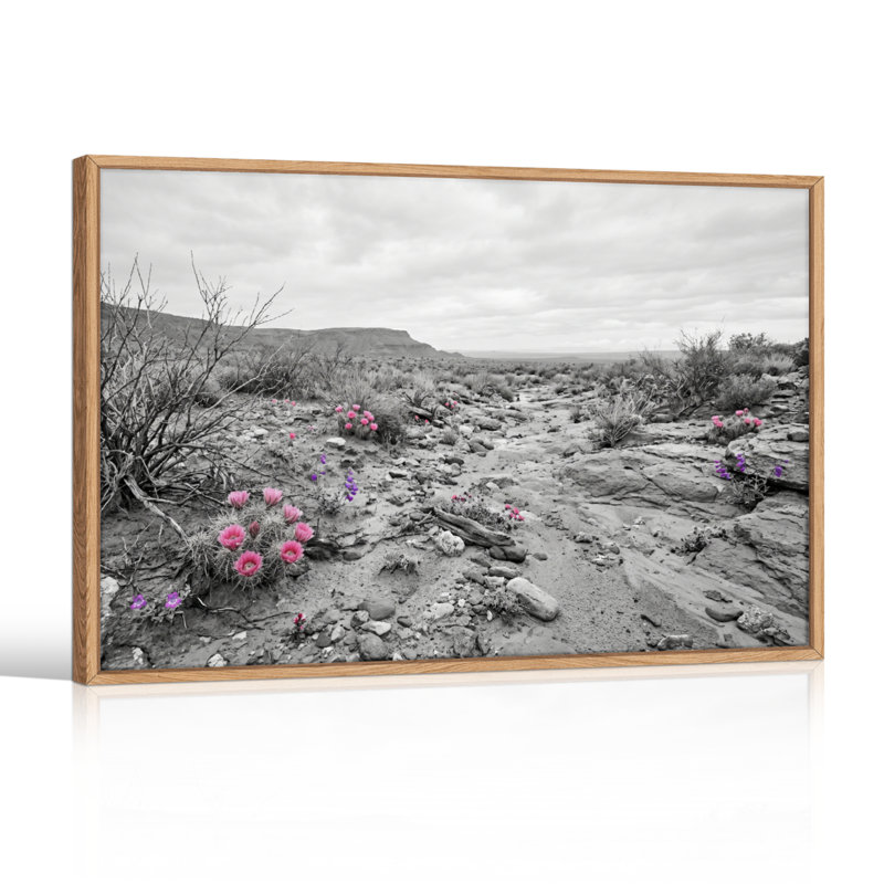 Ensemble de 1 tableau sur toile Desert Bloom, H 32 po x l 48 po, Natural