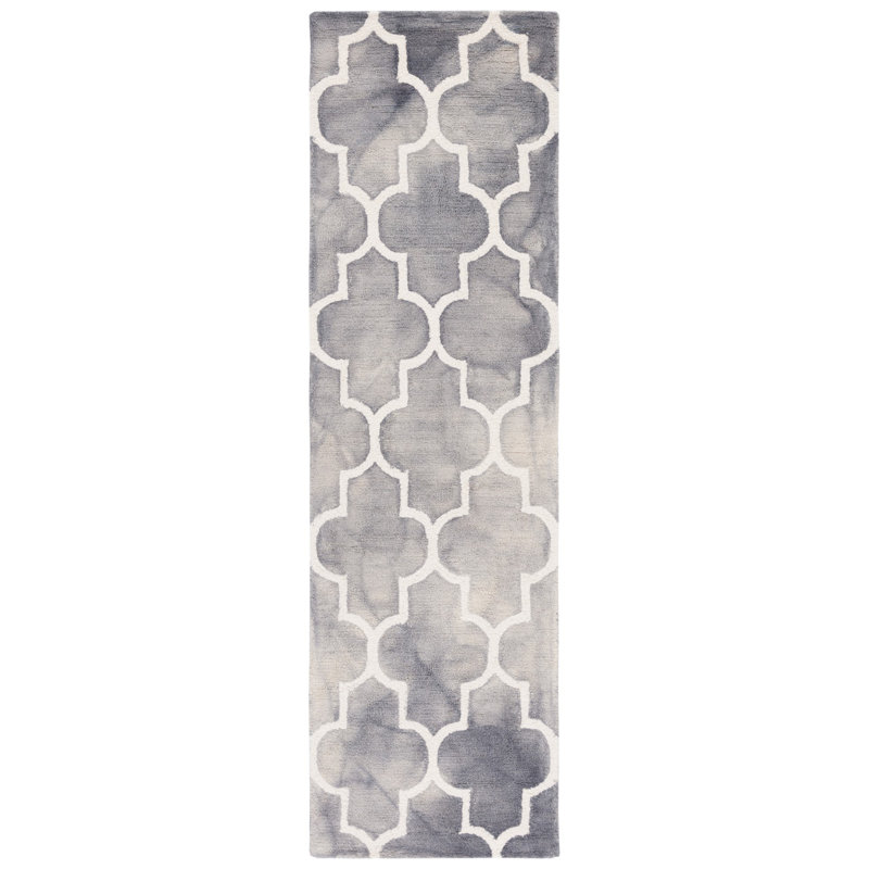 Daviston Hand Tufted Wool Geometric Rug, Runner 2'3" x 8'