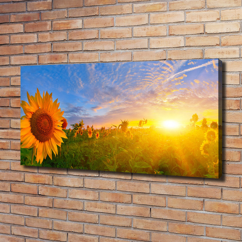 Field Of Sunflowers - Wrapped Canvas Print