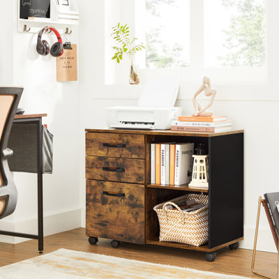 Cambrie 3-Drawer Mobile Lateral Filing Cabinet