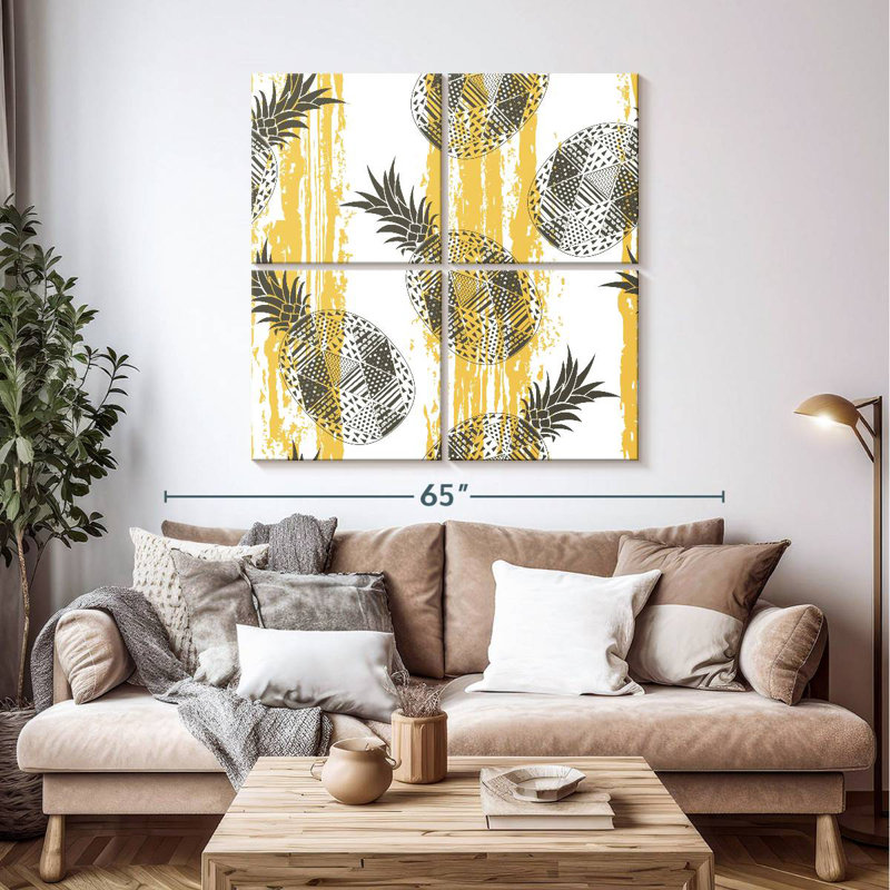 Yarlin Geometric Pattern Pineapples, 45" H x 45" W