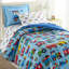 Taie d'oreiller pour enfant 100% coton Wildkin - Taille douce, respirante et standard (20 x 30) - Trains, avions et camions