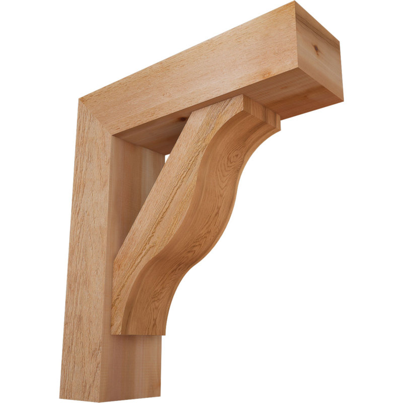 Support Funston Block avec support décalé, 32 x 28, Cèdre rouge occidental de l 8 po (scié brut)
