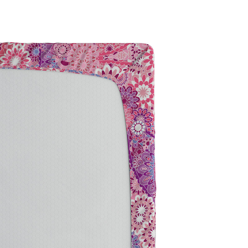 Microfiber Paisley Fitted Sheet, Full Fitted Sheet, Light Pink Paisley