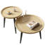Table basse ronde en bois pour salon, table basse en bois de 23,6 po x P 18,9 po-887850287