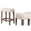 Ensemble de salle à manger avec tabourets capitonnés Timeless