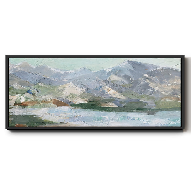 " Pastel Mountain View I ", 8" H x 20" W x 1.5" D, Black